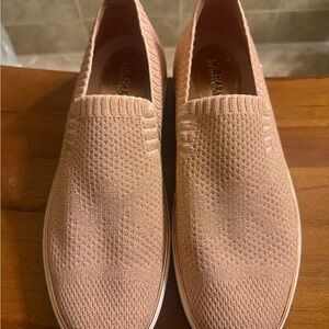 Michael Kors Rose Gold Sparkling Blush Knit Slip-On Shoes